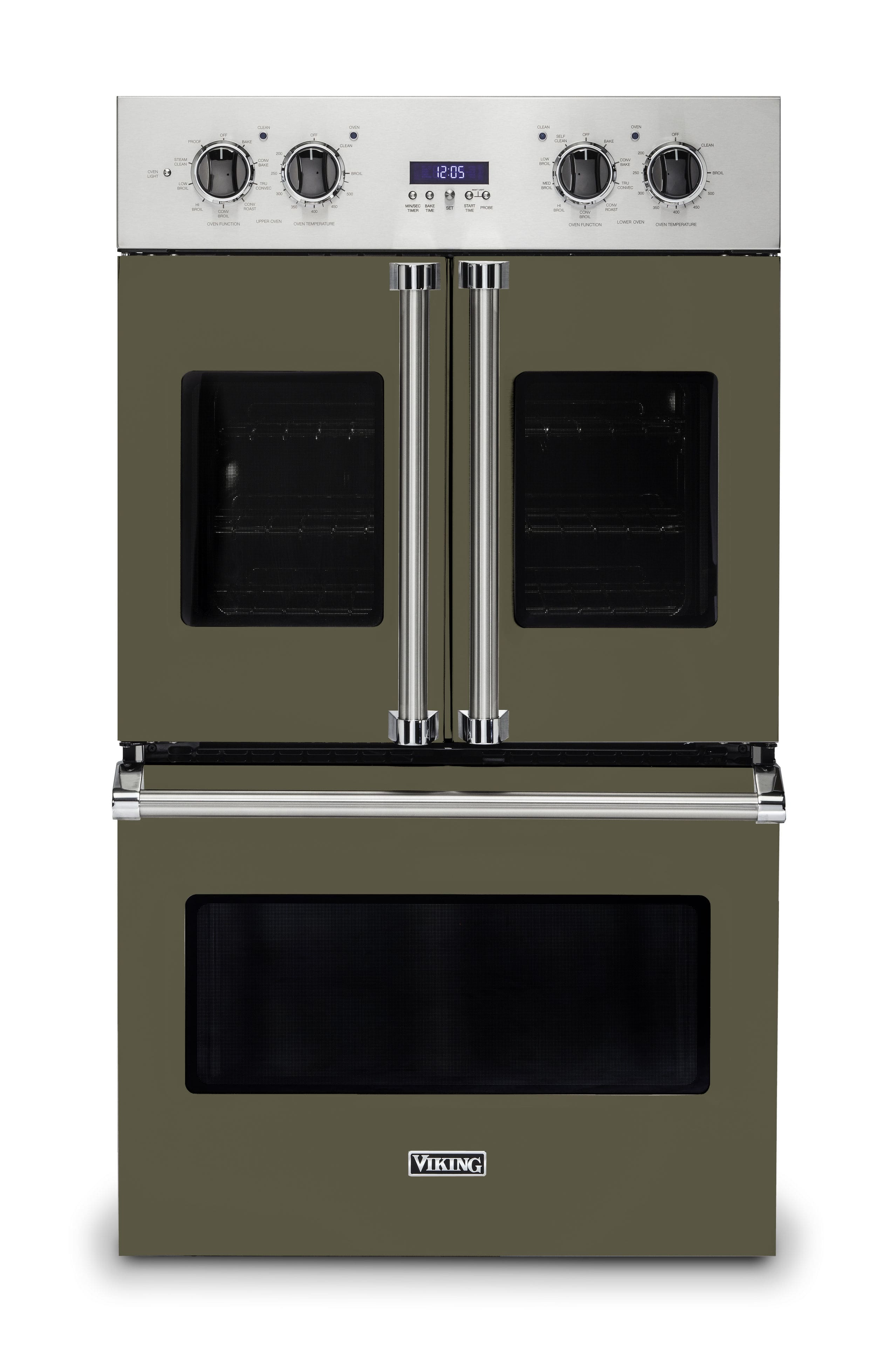 Viking - 30" 7 Series French Door Double Built-In Electric Thermal Convection Oven - Martini - Front_Zoom