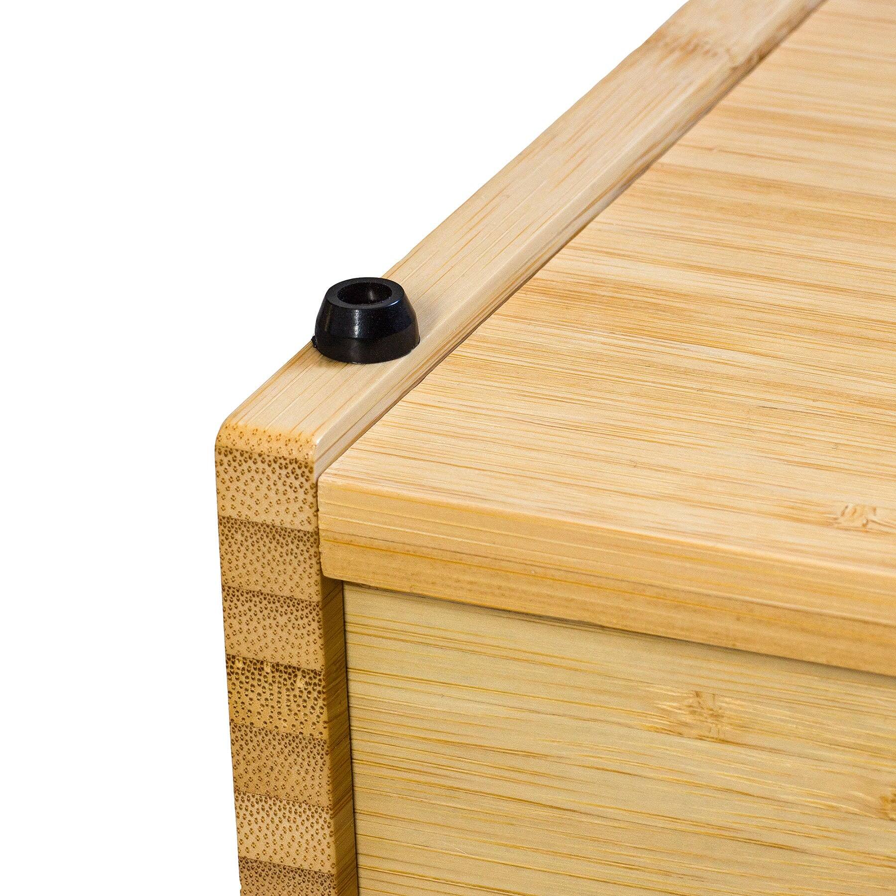 Alt View 2. Totally Bamboo - Bread Box with Removable Cutting Board Lid and Crumb Catcher.