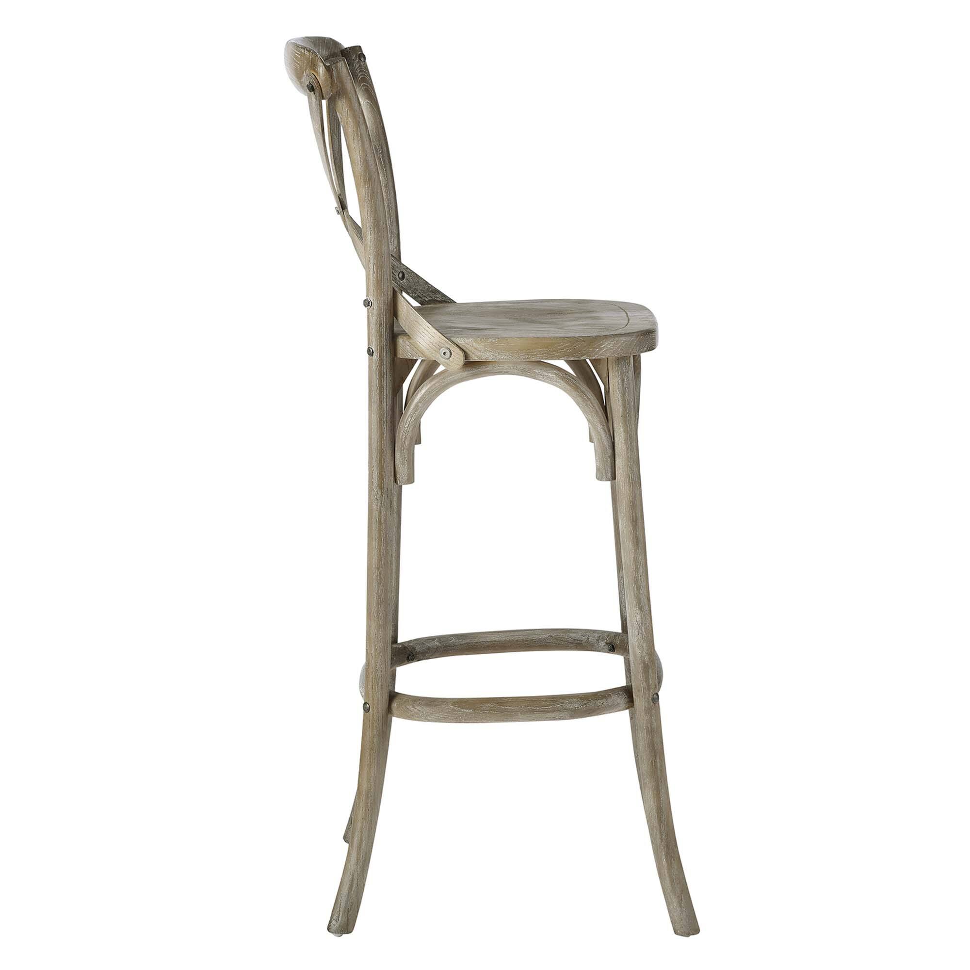 Back. Modway - Gear Bar Stool - Gray.