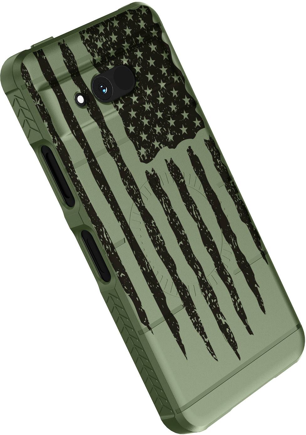 Alt View 9. Nakedcellphone - Case for Sonim XP Pro Thermal 5G Phone - Compatible with MagSafe - USA Flag.