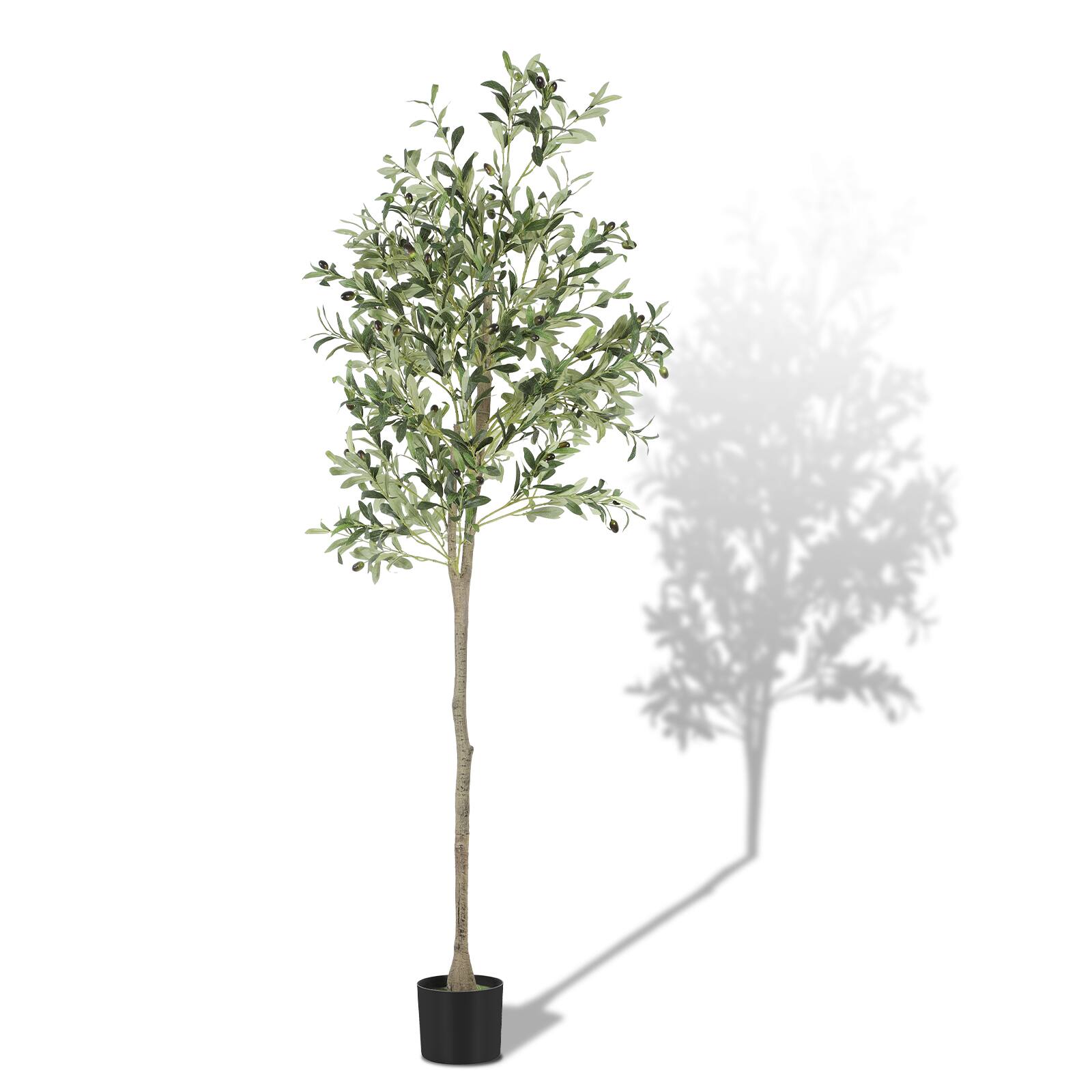 Front. Oumilen - Artificial Olive Tree 6FT, Fack Olive Plants Potted Tall Natural Wood Trunk Realistic Leaves and Lifelike Fruits.