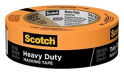 Scotch Heavy Duty Masking Tape
#2020+
Strong adhesive, Remove within 3 days
Do not use on floors or other delicate surfaces
3M and Scotch are trademarks of 3M
Used under license.
Tres R.
Ruban de 3 jours
Adhésif de 3 jours
CONT. ROLLE
CONT. ROLLEAU
36 mm x 55 m
36 mm x 55 m
www.3m.com
1-800-414-3552
Prod. No. 55M4A
3M 0078584
