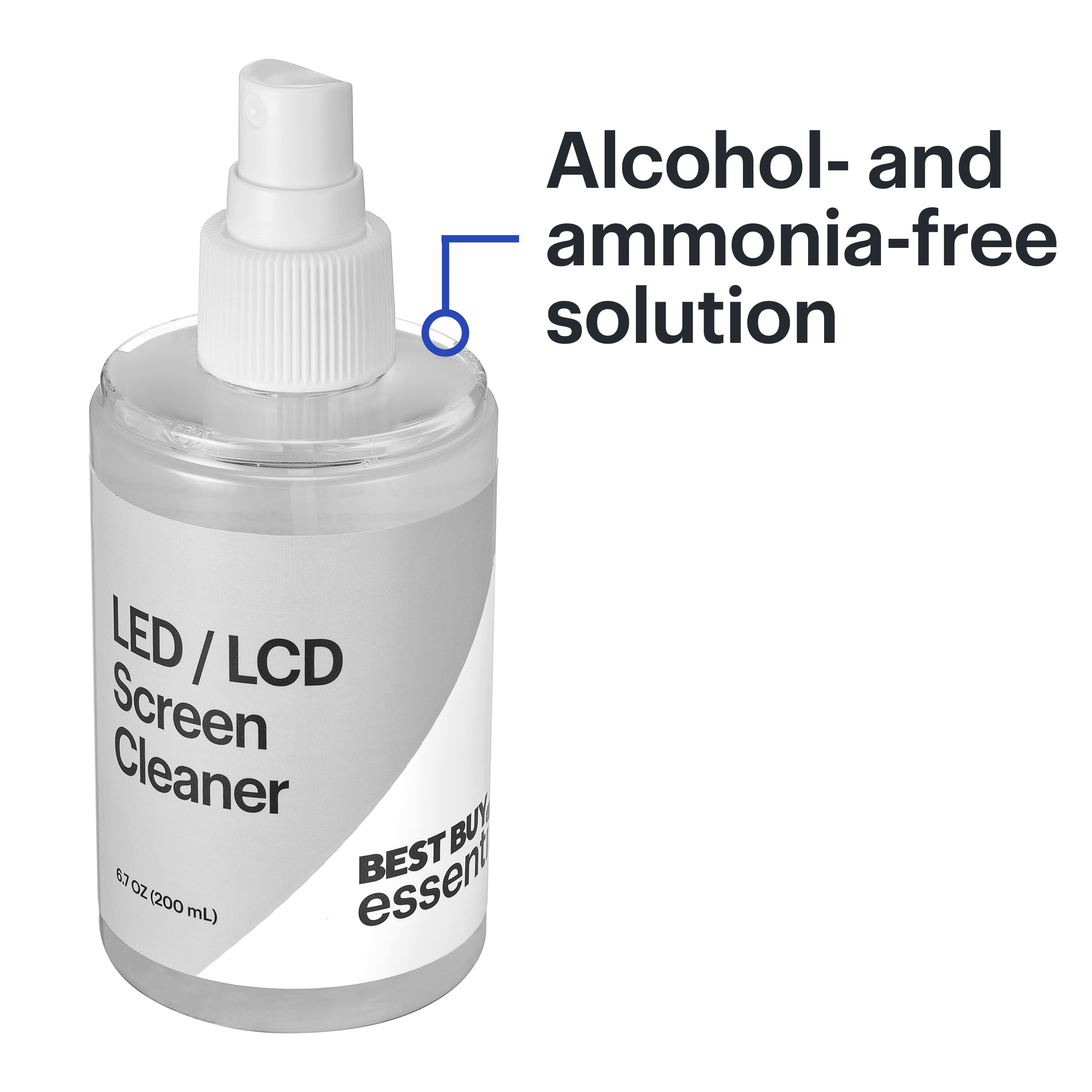 Alcohol- and ammonia-free solution LED/LCD Screen Cleaner, 67 essent BEST OZ (200 mL).