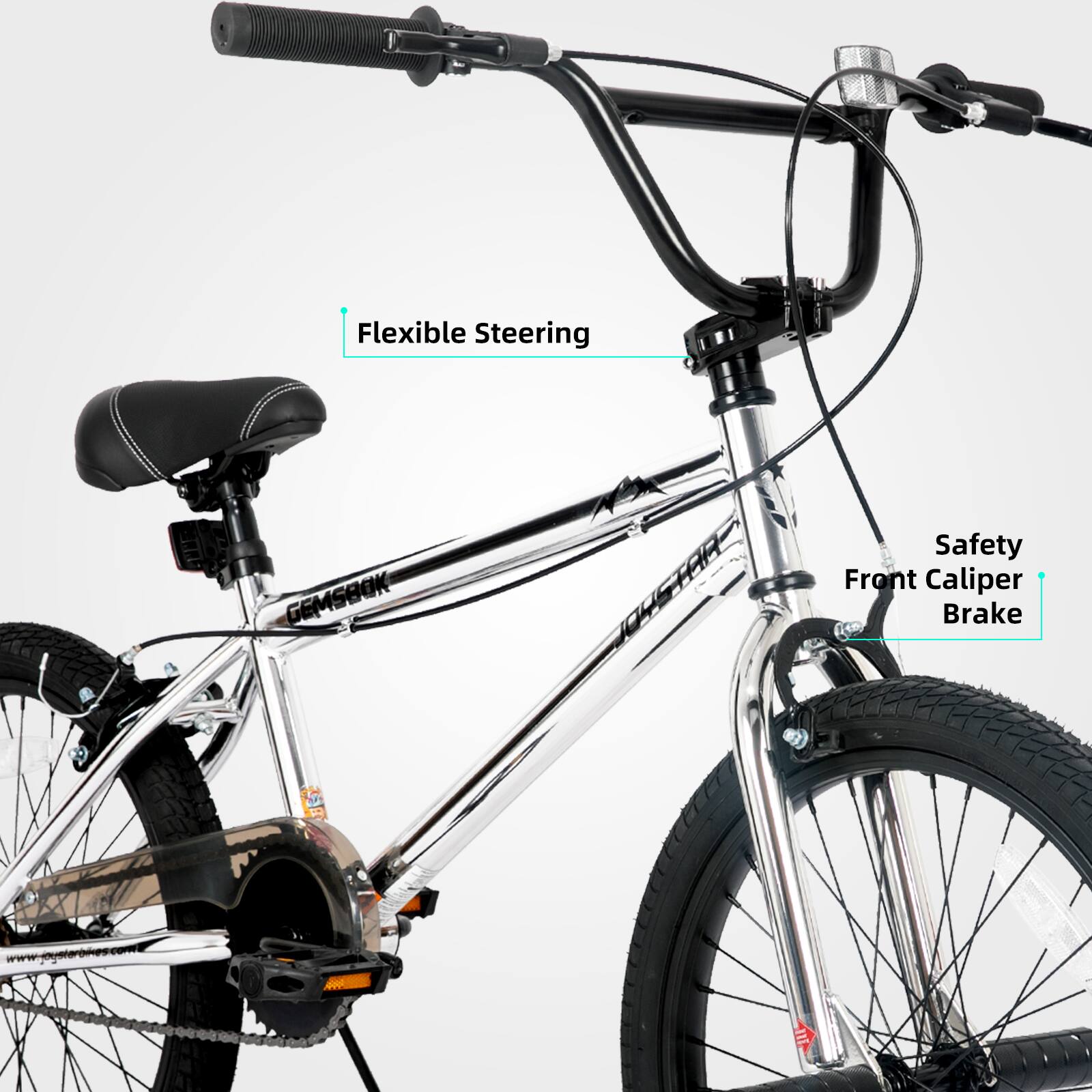 JOYSTAR 24 Inch Kids BMX Bike for Boys Girls Ages 9+, Freestyle