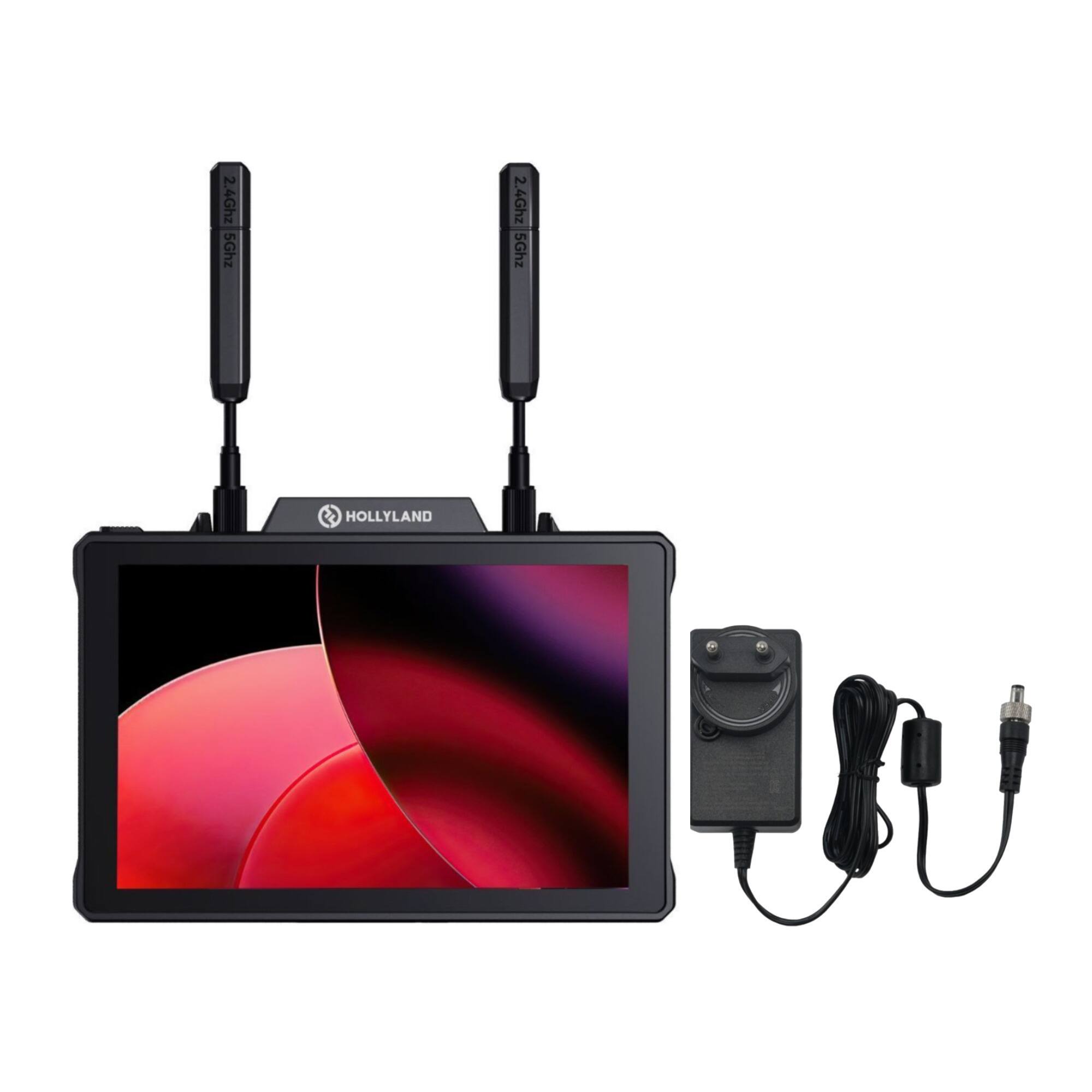 HOLLYLAND - Pyro 7 7" Wireless Monitor with 12V/2A DC Power Adapter Bundle - Black