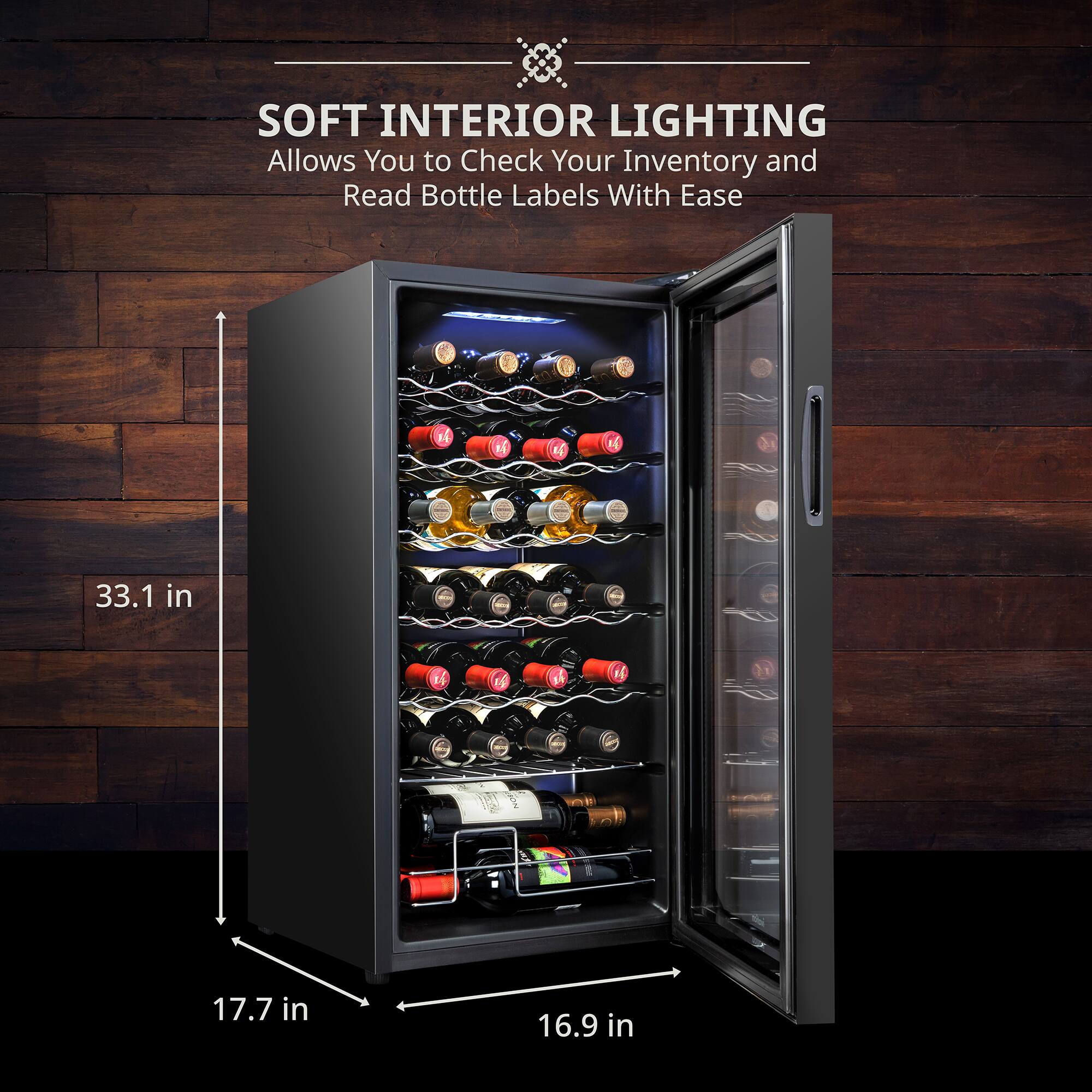 Alt View 16. Ivation - Ivation - 28-Bottle Compressor Freestanding Wine and Beverage Cooler.