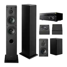 Sony - STR-AN1000 7.2ch 8K AV Receiver with Dolby Atmos and 6 Speakers Bundle
