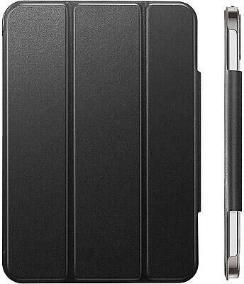 Alt View 4. SaharaCase - iPad mini A17 Pro & 6th Generation 2021 Protection Bundle, ESR Folio Case with Tempered Glass Screen - Black.