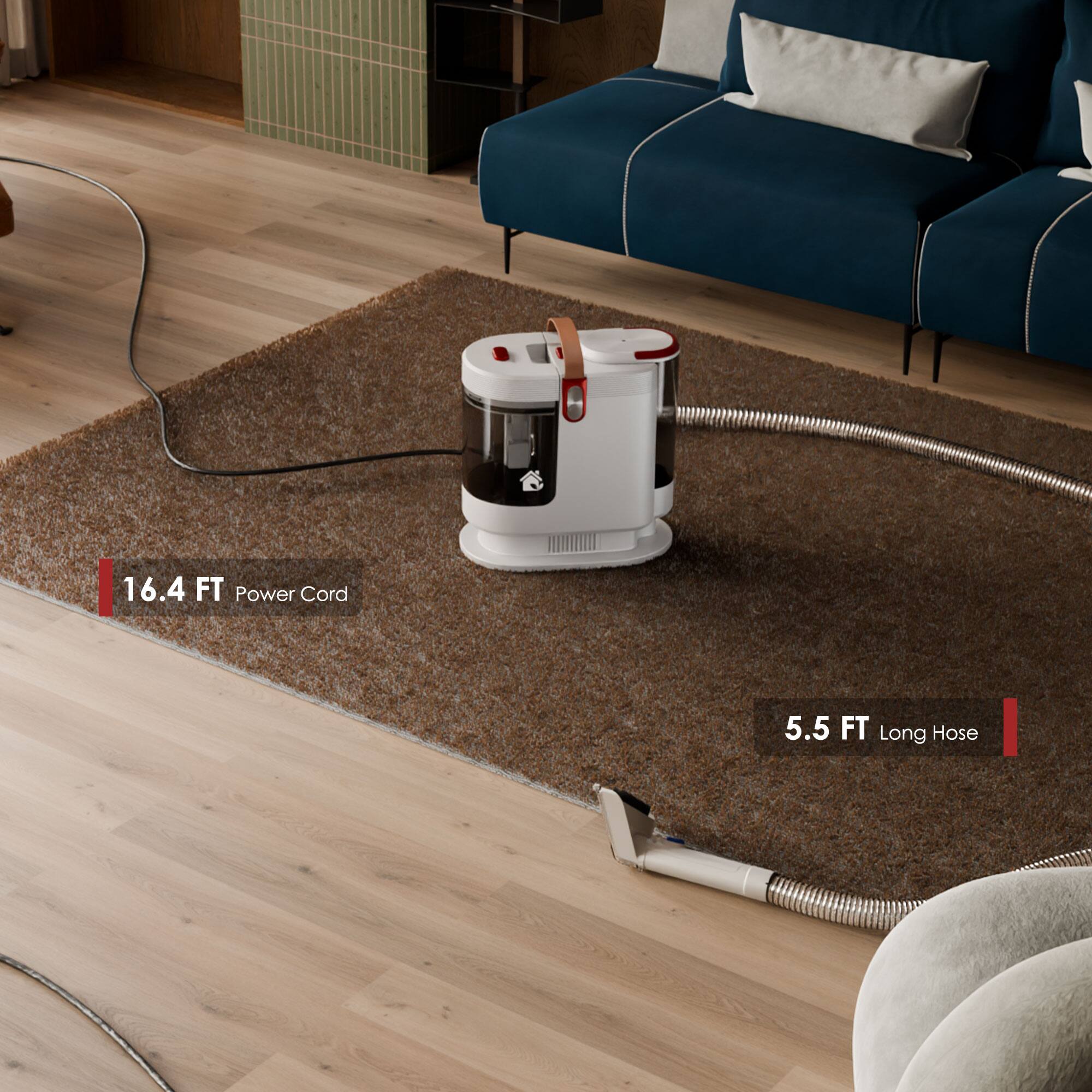 16.4 FT Power Cord  
5.5 FT Long Hose