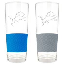 Great American Products - Detroit Lions 22oz. Logo Score Pint Glass Two-Piece Set - Multicolor