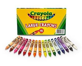Crayola - Large Crayons, , 16 Per Box - Assorted Colors