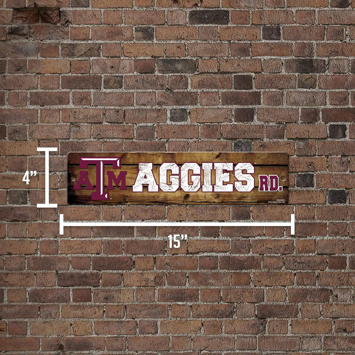 4" x 15"  
ATM AGGIES RD.