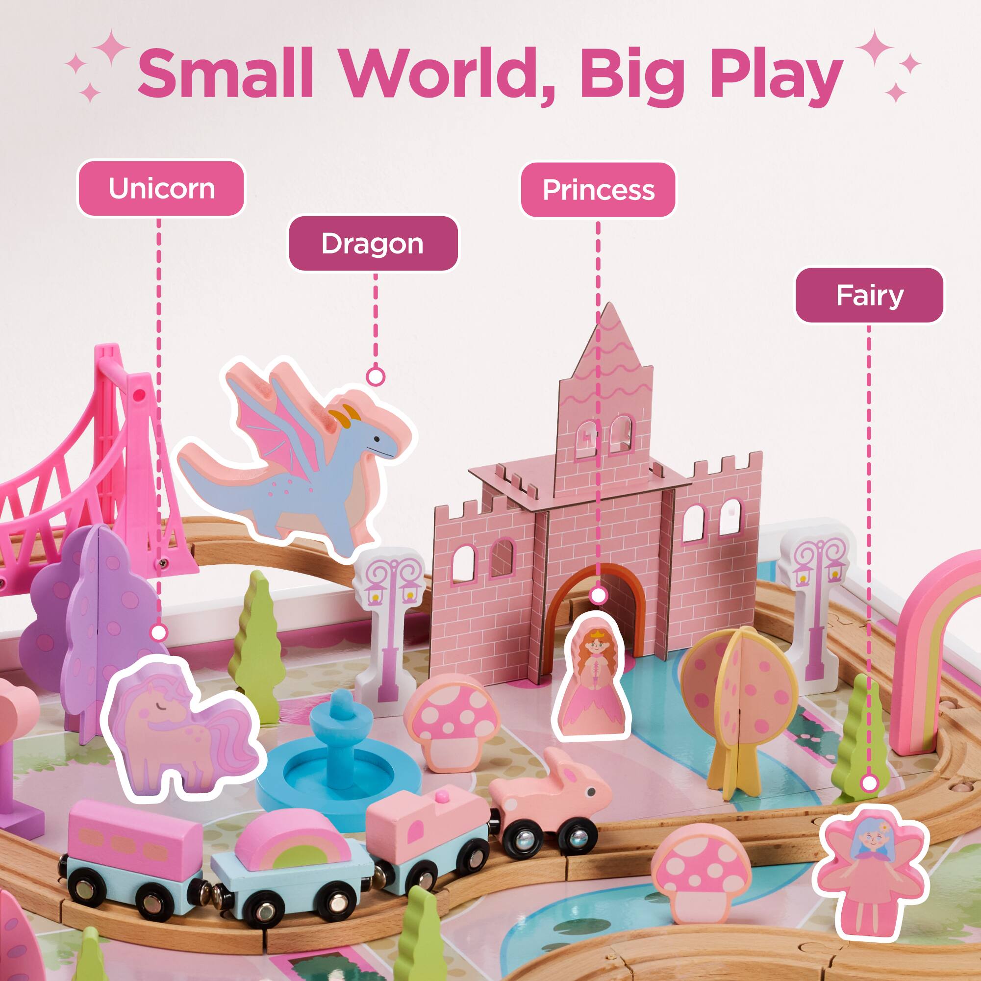 Small World, Big Play  
Unicorn  
Dragon  
Princess  
Fairy