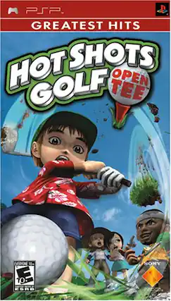 PSP
GREATEST HITS
HOT SHOTS GOLF OPEN TEE
EVERYONE 10+
ESRB
SONY - E (Everyone)