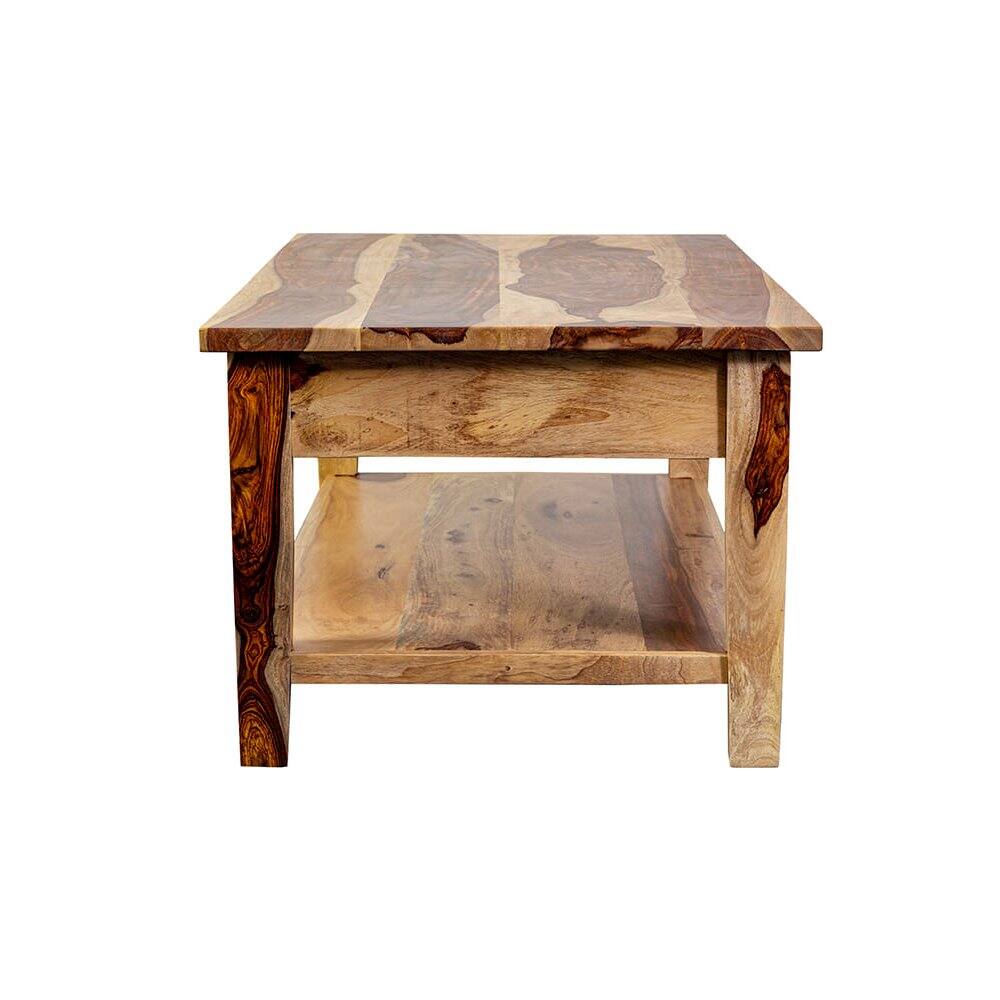 Alt View 3. Porter Designs - Taos Solid Sheesham Wood Coffee Table - Natural.