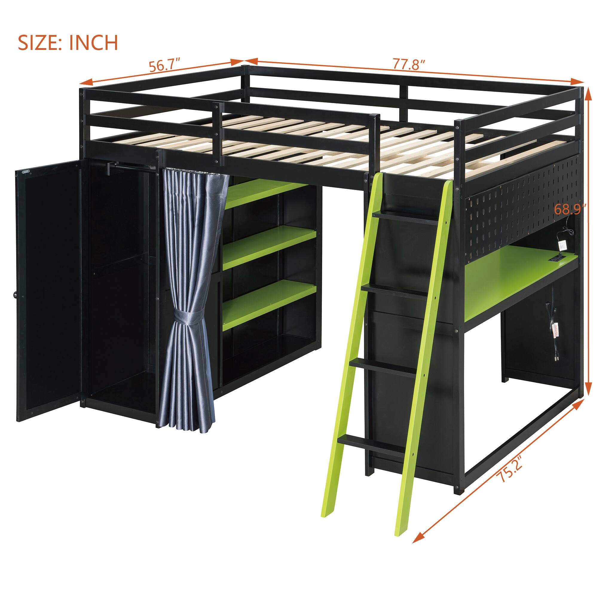 SIZE: INCH  
56.7" 77.8" 68.9" 75.2"