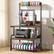 Front. Aheaplus - 3D Printer Stand with Power Outlets, 3-Tier Rolling Printer Stand with Filament Storage - Brown.