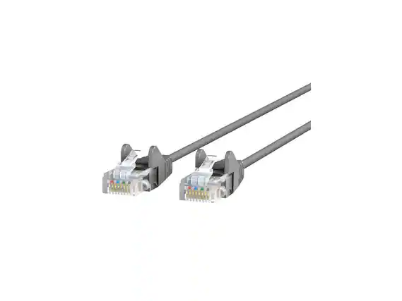 Front. Belkin - Belkin 20ft CAT6 Slim Gigabit Snagless UTP Ethernet Cable Gray Model CE001B20-S.