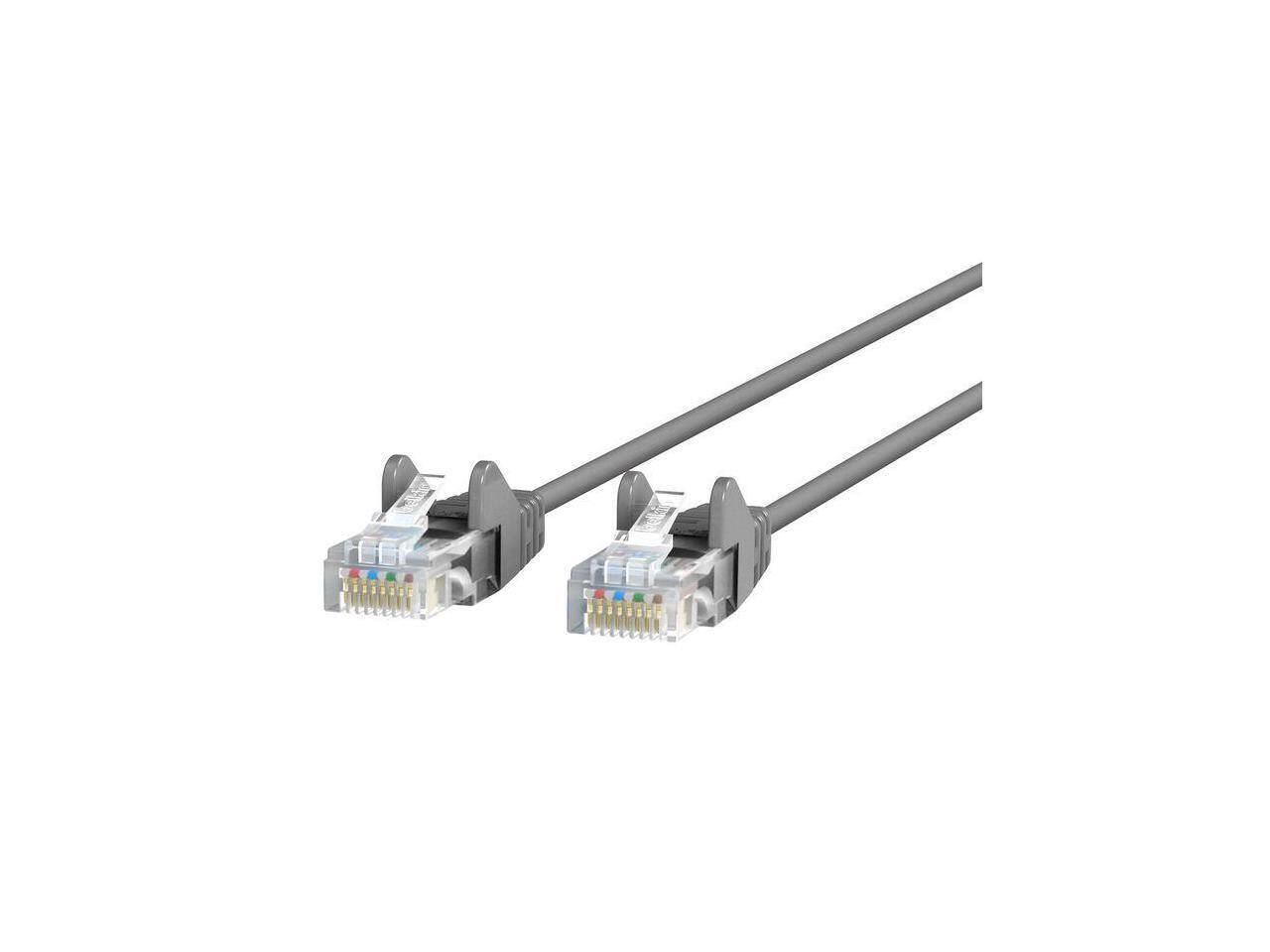 Front. Belkin - Belkin 20ft CAT6 Slim Gigabit Snagless UTP Ethernet Cable Gray Model CE001B20-S.