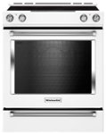 Front Zoom. KitchenAid - 6.4 Cu. Ft. Self-Cleaning Slide-In Electric Convection Range - White.
