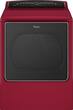 Whirlpool - Cabrio 8.8 Cu. Ft. 23-Cycle High-Efficiency Electric Dryer with Steam - Cranberry Red - Larger Front