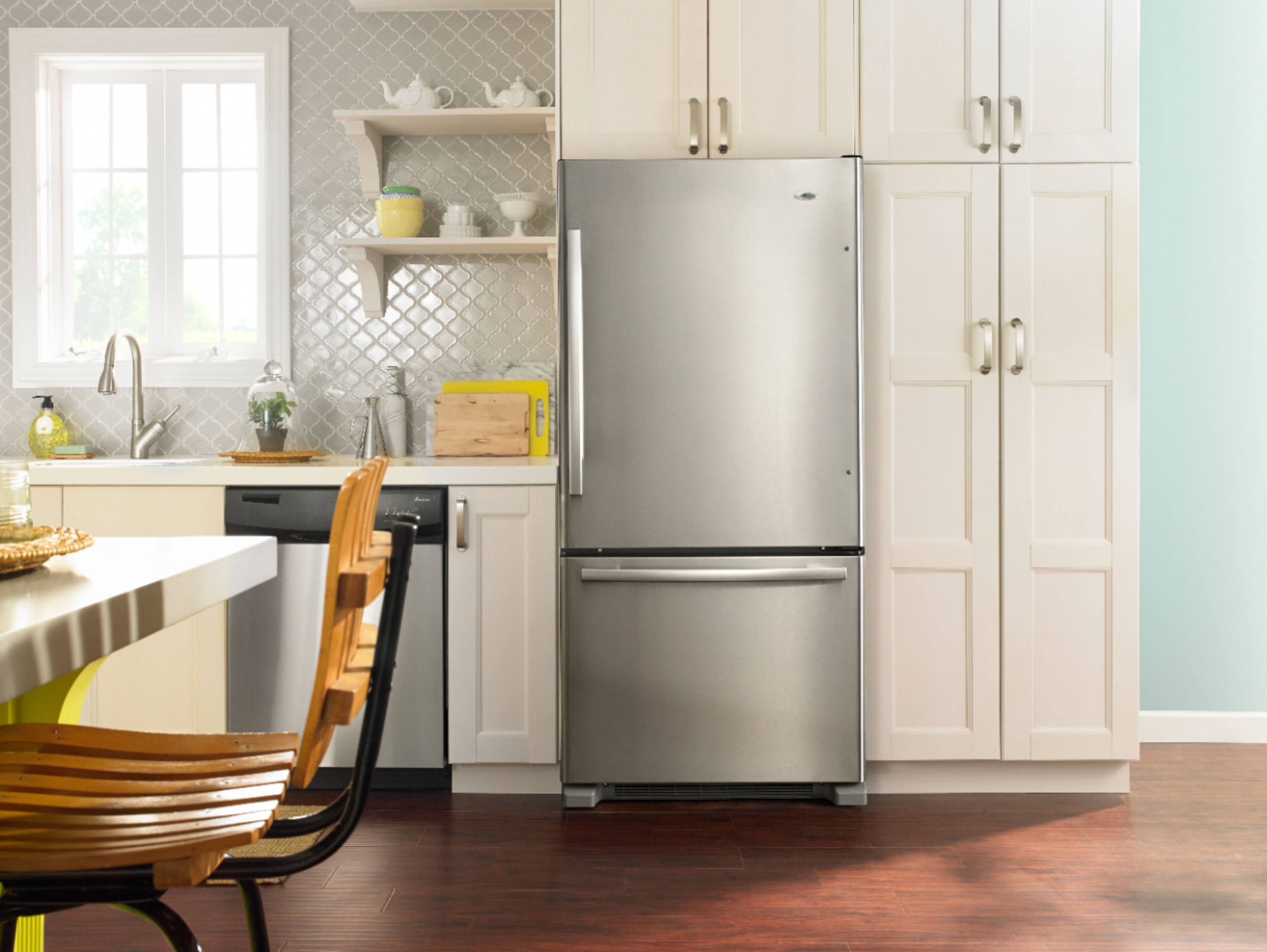 Alt View 16. Amana - 22.1 Cu. Ft. Bottom-Freezer Refrigerator - Stainless Steel.