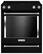 Front. KitchenAid - 6.4 Cu. Ft. Self-Cleaning Slide-In Electric Convection Range - Black.