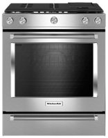KitchenAid - 6.5 Cu. Ft. Self-Cleaning Slide-In Gas Convection Range - Stainless Steel - Front_Zoom