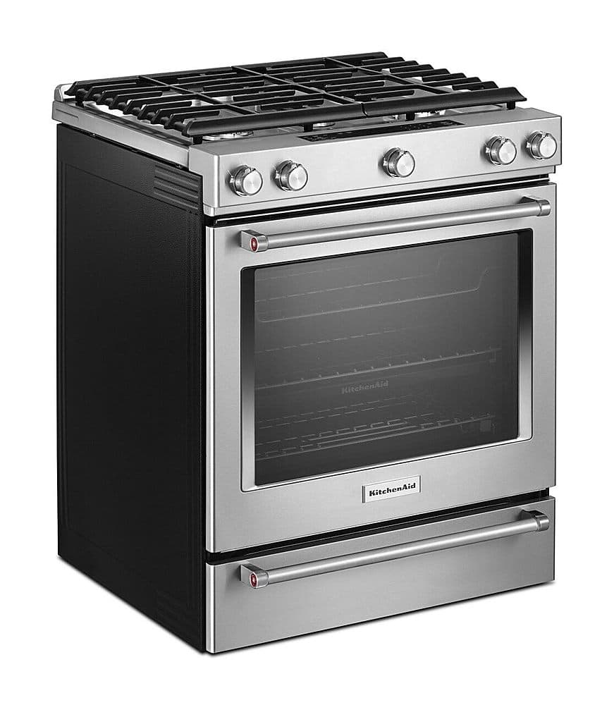 Alt View 11. KitchenAid - 6.5 Cu. Ft. Self-Cleaning Slide-In Gas Convection Range - Stainless steel.