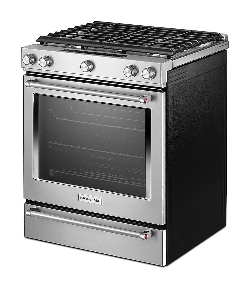 Alt View 12. KitchenAid - 6.5 Cu. Ft. Self-Cleaning Slide-In Gas Convection Range - Stainless steel.