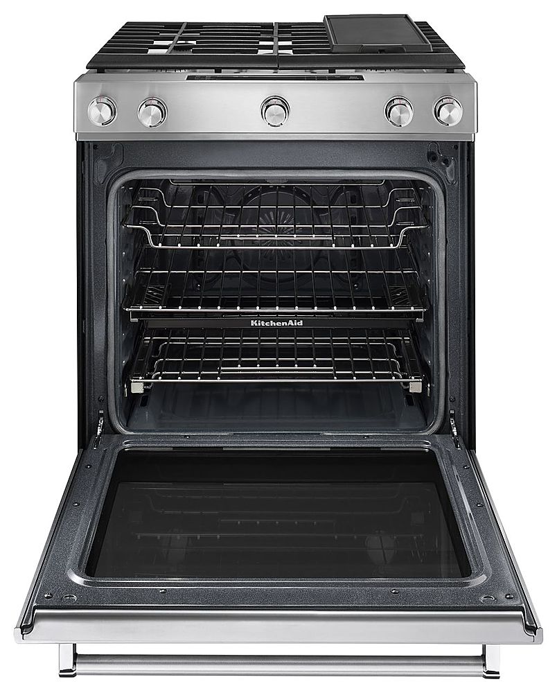 Alt View 13. KitchenAid - 6.5 Cu. Ft. Self-Cleaning Slide-In Gas Convection Range - Stainless steel.