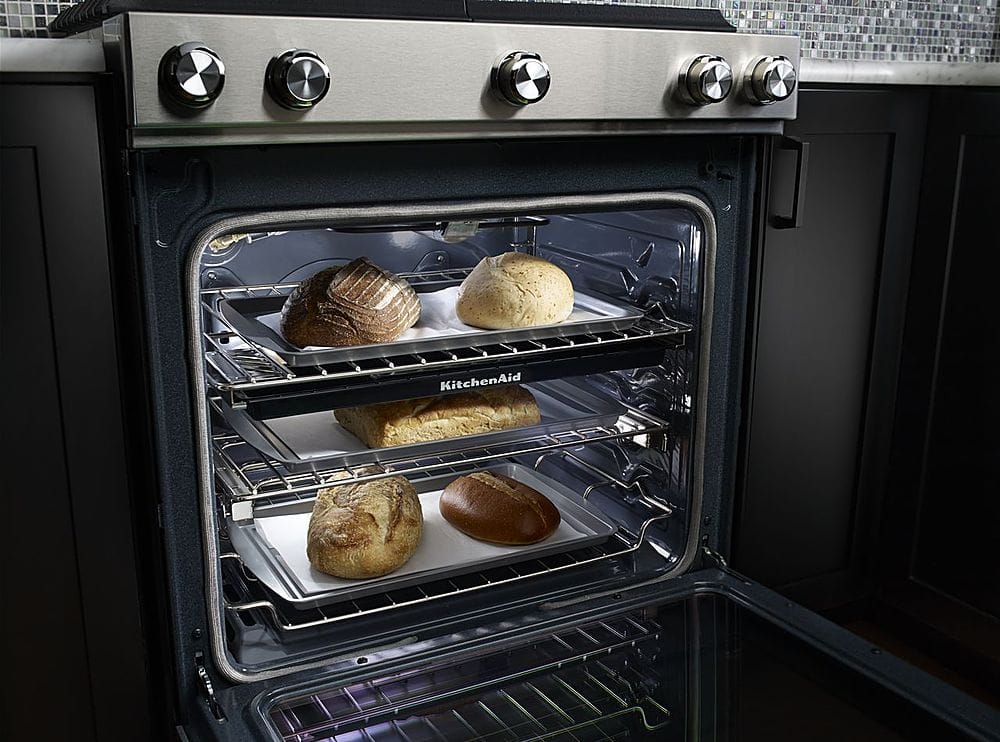 Alt View 17. KitchenAid - 6.5 Cu. Ft. Self-Cleaning Slide-In Gas Convection Range - Stainless steel.