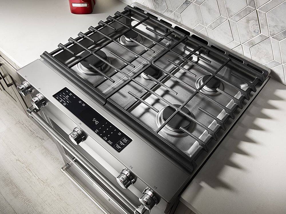 Alt View 20. KitchenAid - 6.5 Cu. Ft. Self-Cleaning Slide-In Gas Convection Range - Stainless steel.