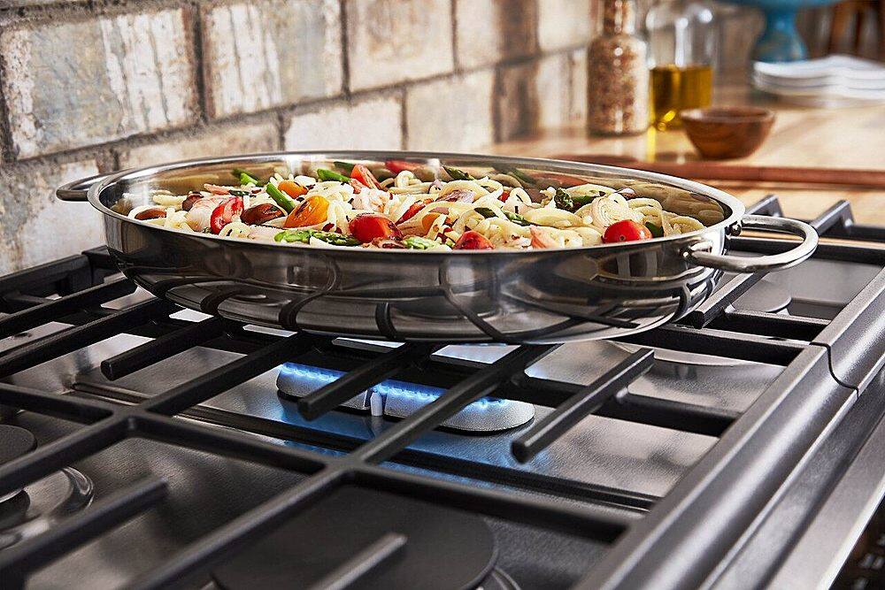 Alt View 21. KitchenAid - 6.5 Cu. Ft. Self-Cleaning Slide-In Gas Convection Range - Stainless steel.