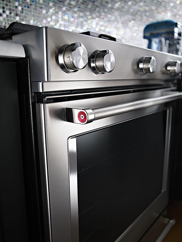 Alt View 23. KitchenAid - 6.5 Cu. Ft. Self-Cleaning Slide-In Gas Convection Range - Stainless steel.