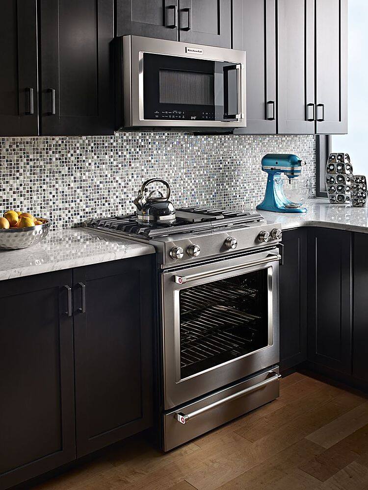 Alt View 25. KitchenAid - 6.5 Cu. Ft. Self-Cleaning Slide-In Gas Convection Range - Stainless steel.