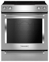 KitchenAid - 7.1 Cu. Ft. Self-Cleaning Slide-In Electric Convection Range - Stainless Steel - Front_Zoom