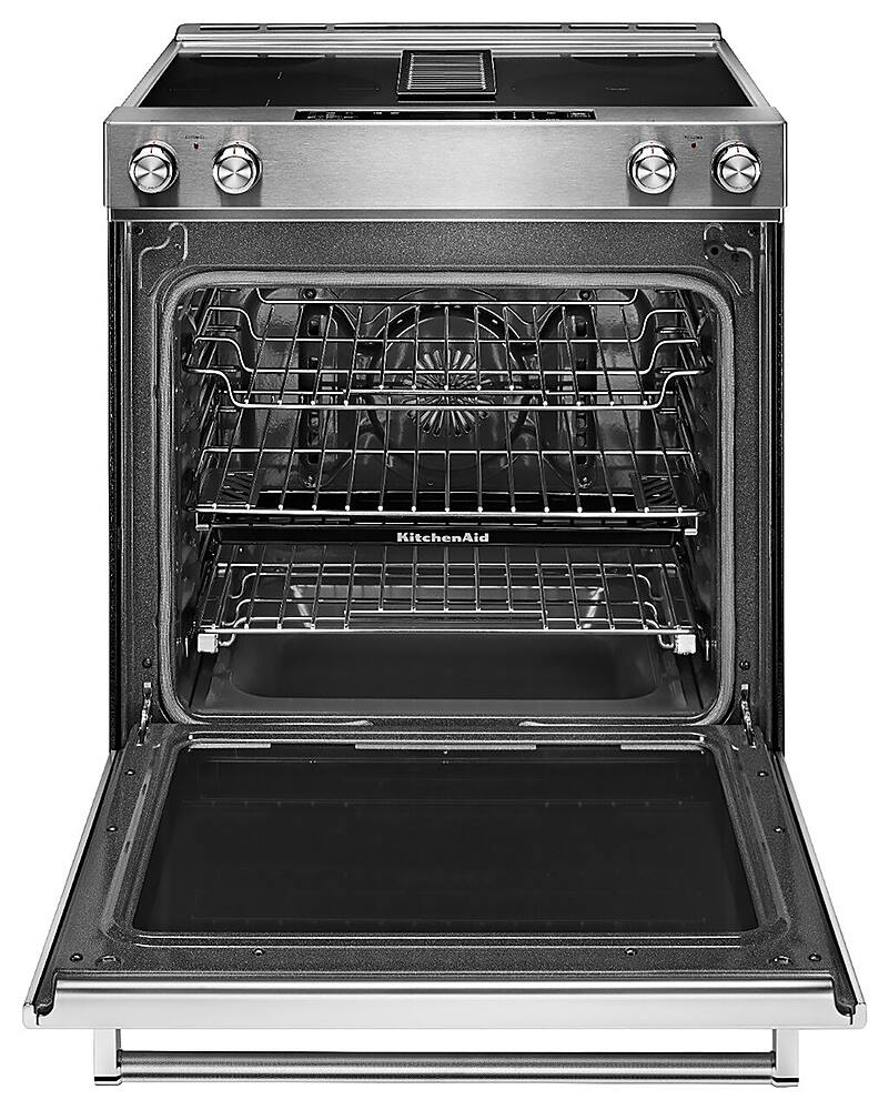 Alt View 1. KitchenAid - 6.4 Cu. Ft. Self-Cleaning Slide-In Electric Convection Range - Stainless steel.