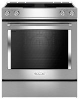 KitchenAid - 6.4 Cu. Ft. Self-Cleaning Slide-In Electric Convection Range - Stainless steel - Front_Zoom