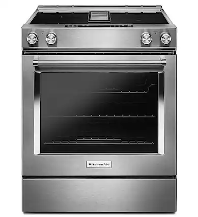 KitchenAid - 6.4 Cu. Ft. Self-Cleaning Slide-In Electric Convection Range - Stainless Steel