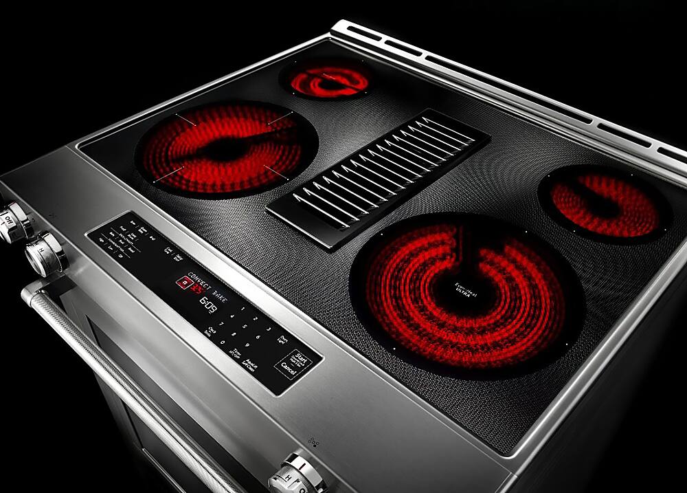 Alt View 1. KitchenAid - 6.4 Cu. Ft. Self-Cleaning Slide-In Electric Convection Range - Stainless Steel.