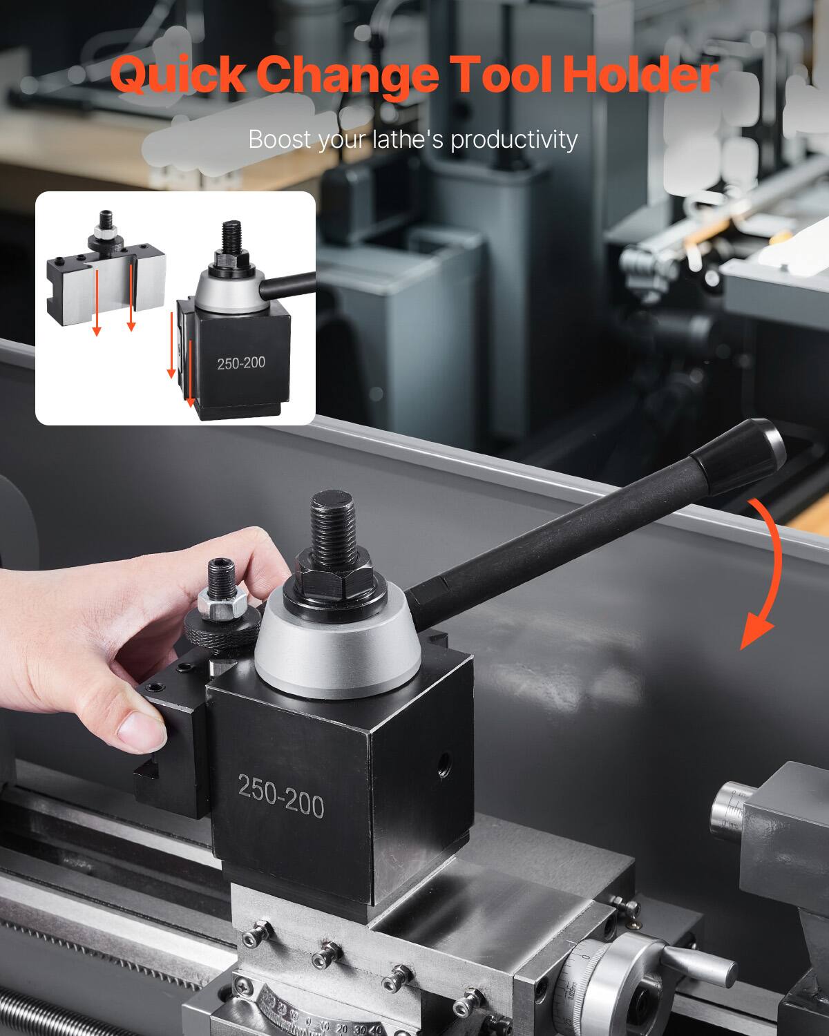 Quick Change Tool Holder  
Boost your lathe's productivity  
250-200  
250-200  
2  
0  
00203020  
20  
30
