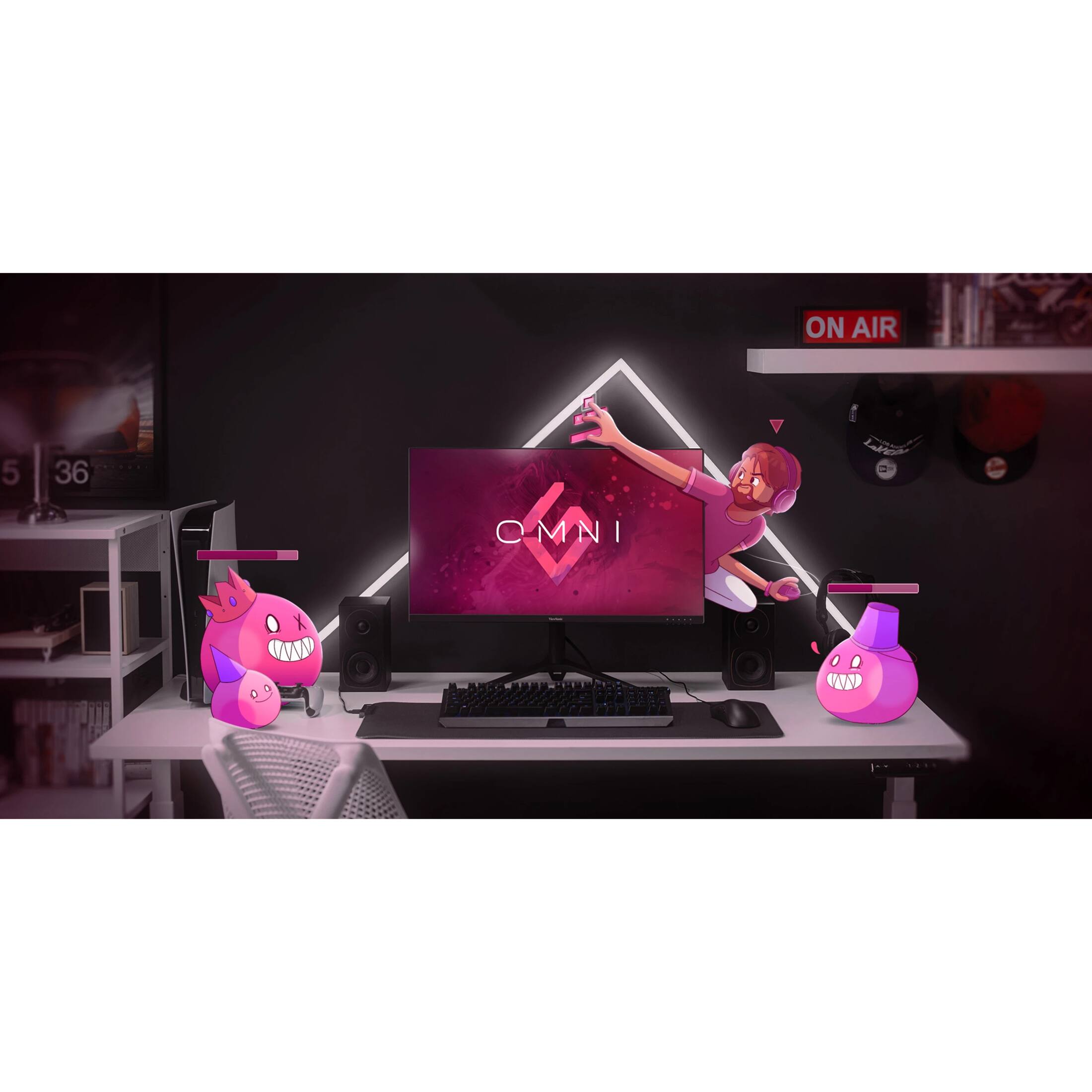 Alt View 40. ViewSonic - VX2728J-2K 27" IPS QHD LED 180Hz FreeSync Premium (AMD Adaptive Sync) Monitor (HDMI, DP) - Black.