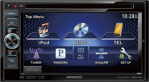  Kenwood - 6.1&quot; - CD/DVD - Built-In Bluetooth - In-Dash Receiver with Fixed Faceplate