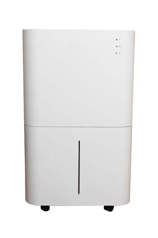 Front. Edendirect - 50 pt. 4,000 sq. ft. Dehumidifier in. White with Drain Hose, 1 Gal. Bucket, 45dB Quiet for Bedroom, Auto Defrost, Timer.
