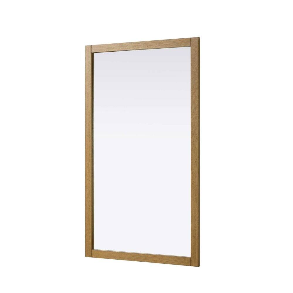 Alt View 2. Elegant Kitchen and Bath - Noah Wooden Rectangle Mirror 60 x 36 in Honey Teak - Honey Teak.
