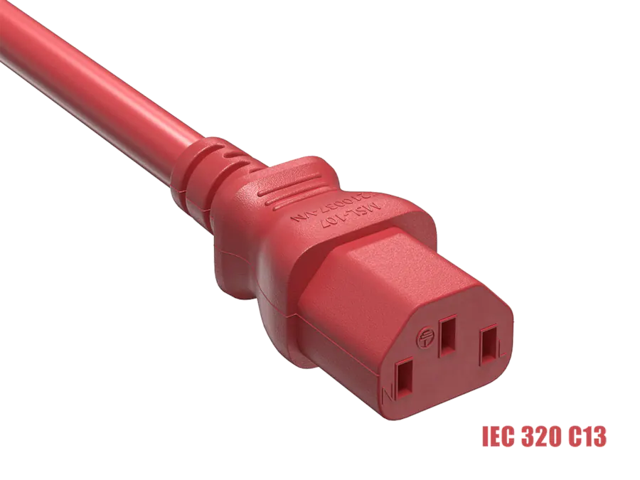 Cabling A High Power Rack Cable Leader Power Extension Cord, IEC C13 to C14 Heavy Duty, 14 AWG ...