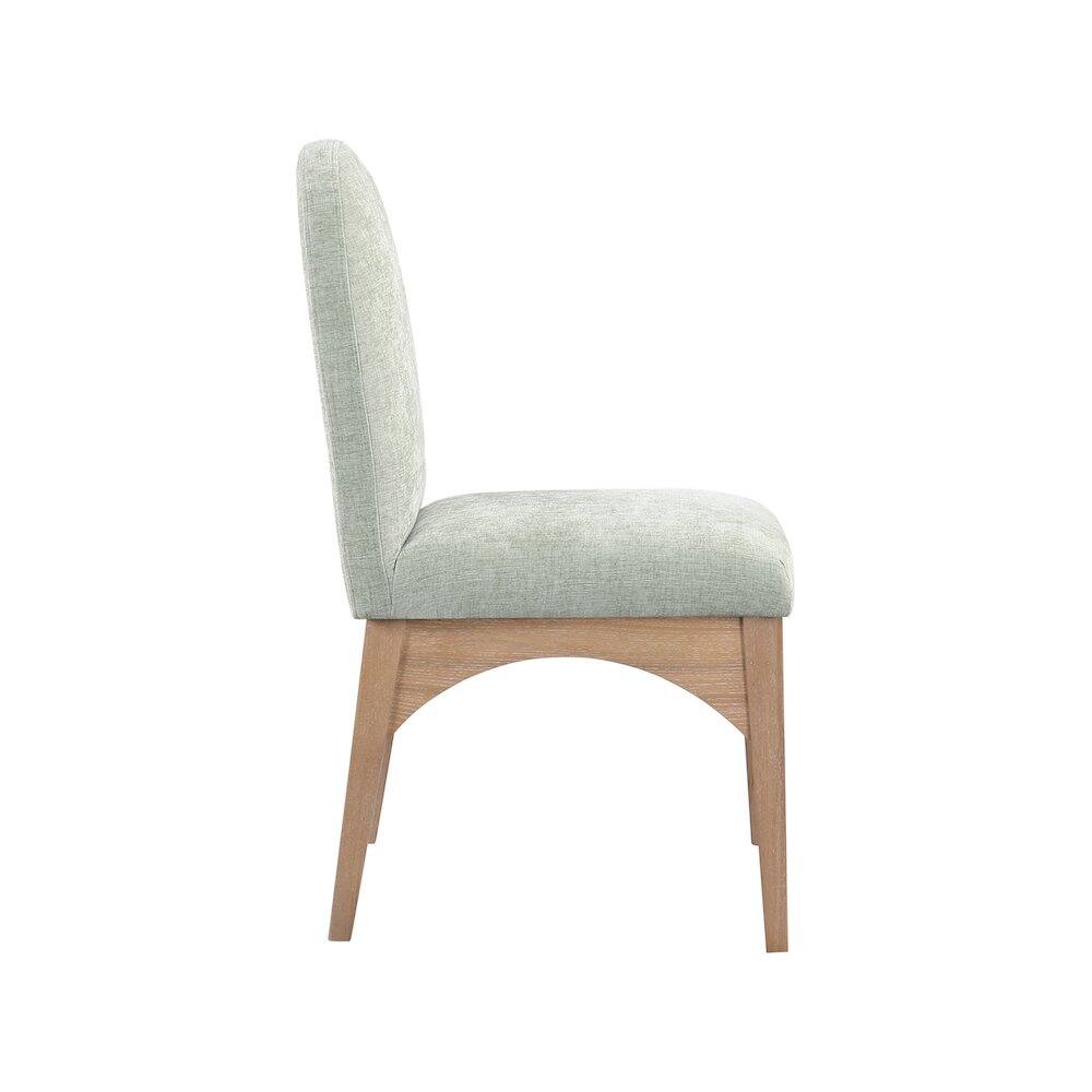 Alt View 3. Meridian Furniture - Waldorf Mint Chenille Fabric Dining Chair - Blue.
