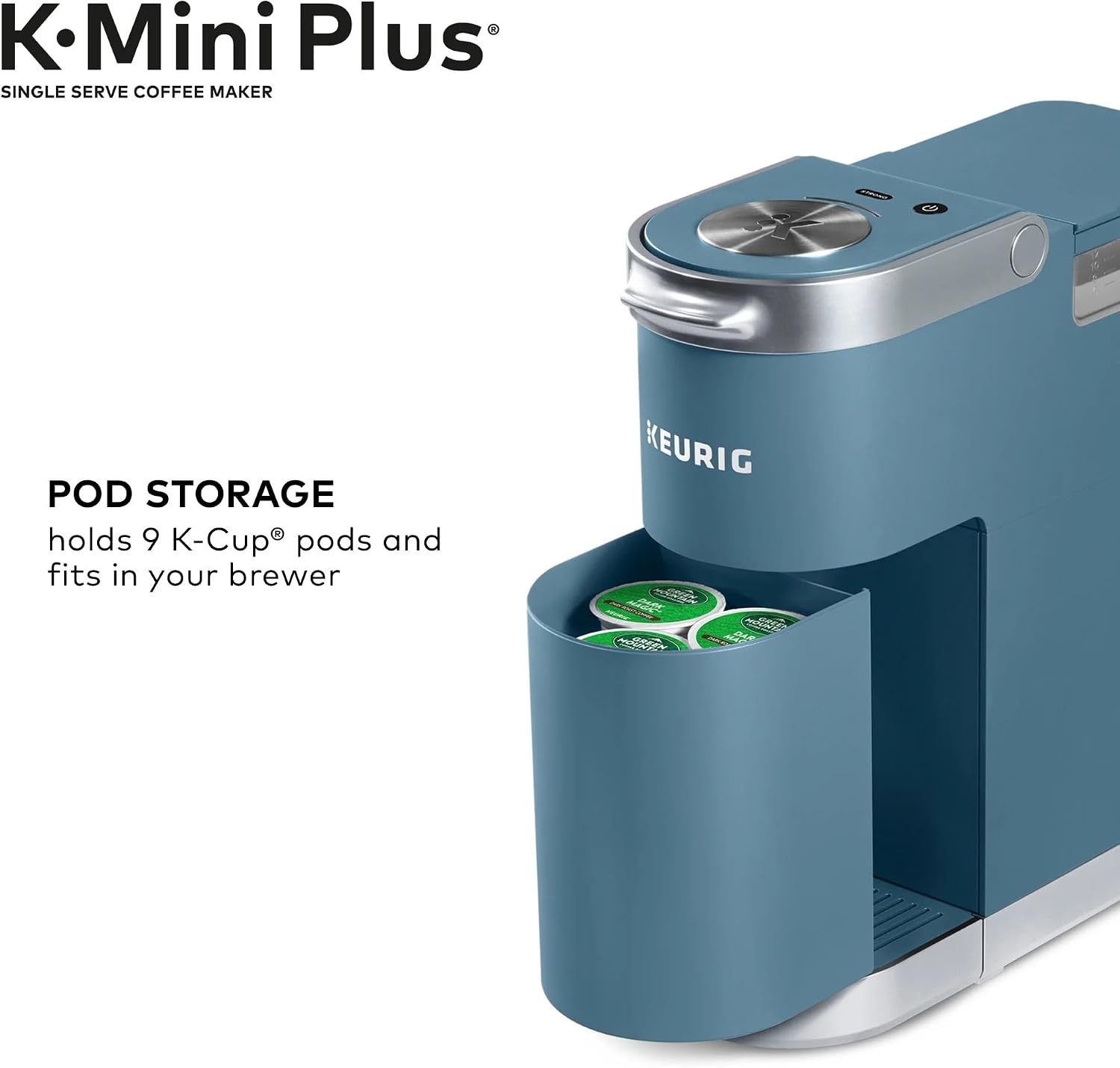K Mini Plus SINGLE SERVE COFFEE MAKER POD STORAGE holds 9 K-Cup pods and fits in your brewer KEURIG