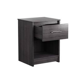 Boyel Living - Wooden Nightstand with Drawer and Open Storage Compartment - Black